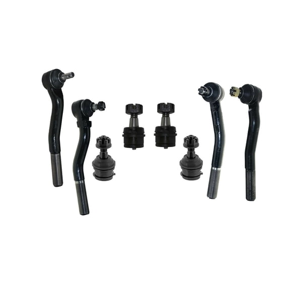 8 Pc Steering & Suspension Kit Tie Rod Ends Upper and Lower Ball Joints Fits select: 1999-2004 JEEP GRAND CHEROKEE