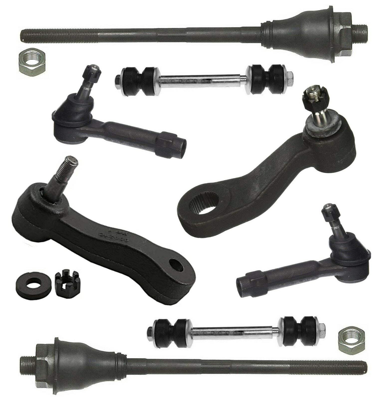 8 Pc Suspension Inner & Outer Tie Rod Ends Sway Bar Links Pitman & Idler Arm Kit for 4WD Only Fits select: 1999-2000 CHEVROLET SILVERADO, 1999-2000 GMC NEW SIERRA