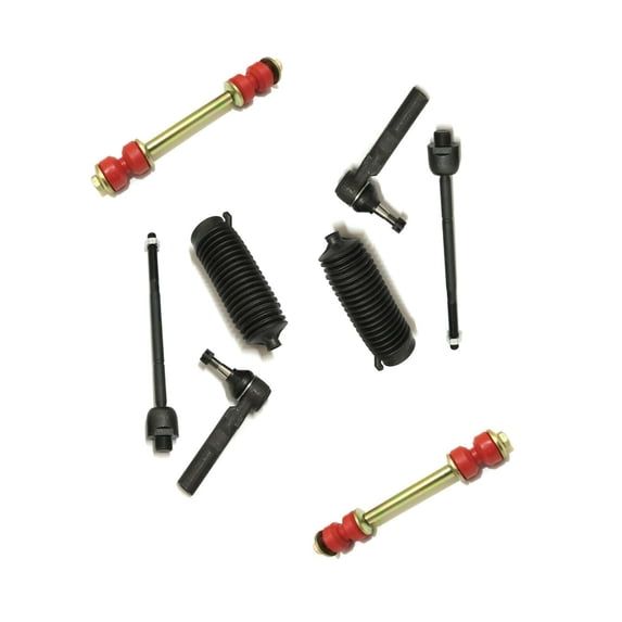 8 Pc Suspension Kit Inner & Outer Tie Rod Ends, Sway Bar End Links, Rack and Pinion Bellow Boots Fits select: 1999-2007 CHEVROLET SILVERADO, 1999-2007 GMC NEW SIERRA