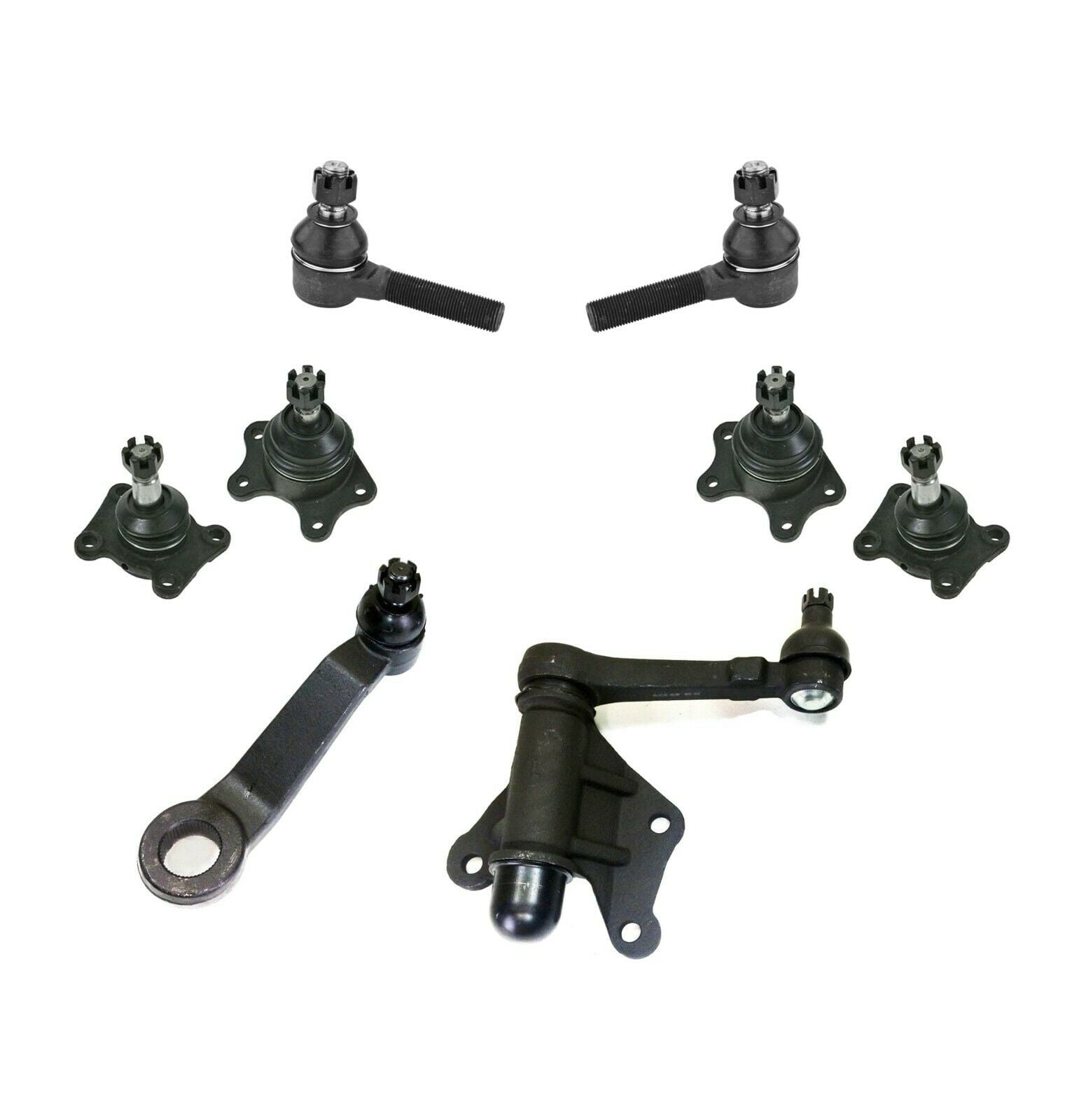 8 Pc Suspension Kit Upper Lower Ball Joints Idler Pitman Arms Outer Tie