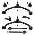 thumbnail image 1 of 8 Pc Upper Control Arm and Ball Joints Inner Outer Tie Rod Ends Complete Suspension Kit Fits select: 2002-2004 JEEP LIBERTY, 1 of 10