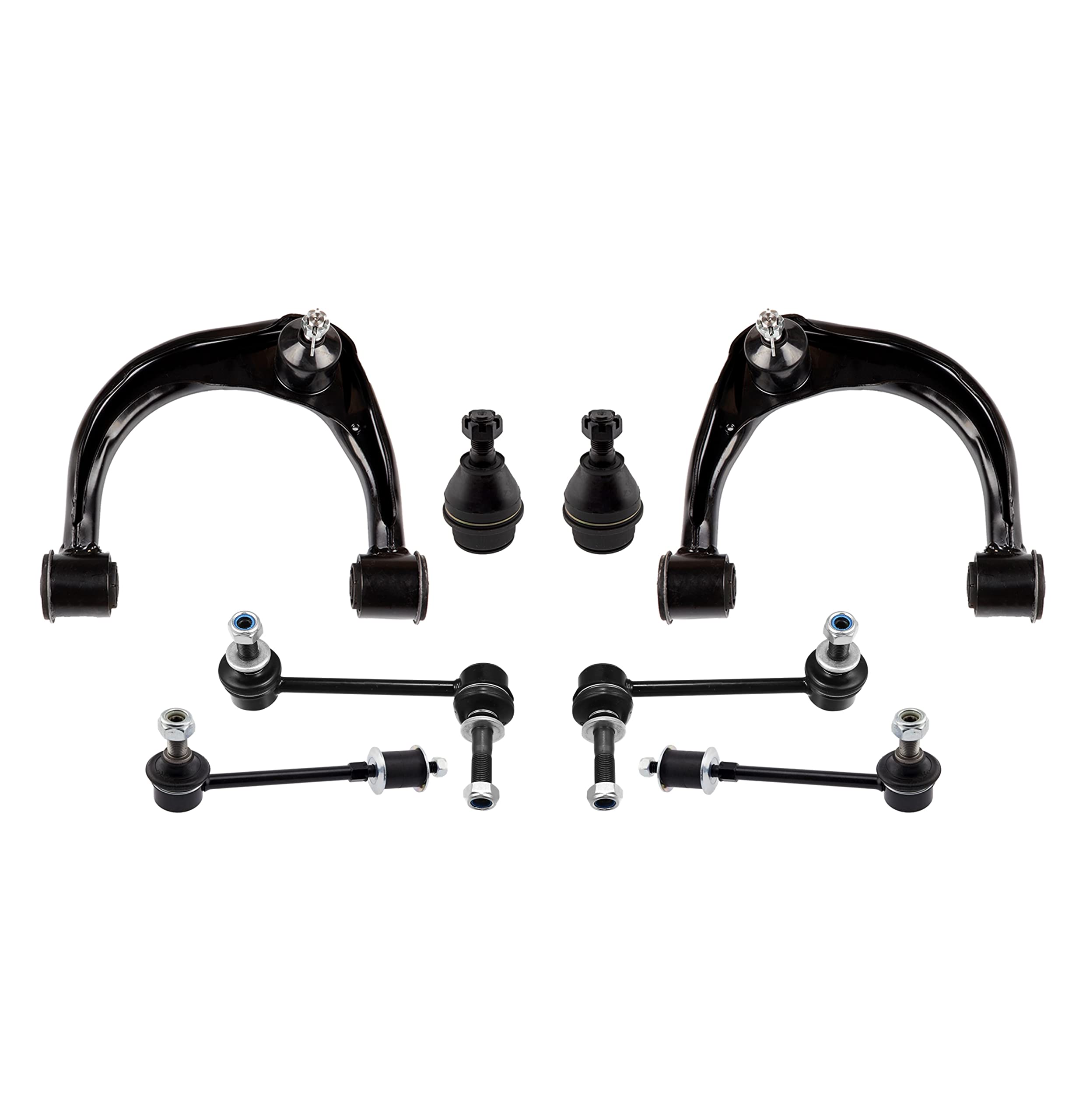 8 Pc Upper Control Arms, Lower Ball Joints, Front & Rear Sway Bar Links