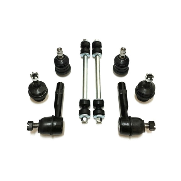 8 Pc Upper Lower Ball Joints Tie Rod Ends Outer Sway Bar Links Compatible w/ RWD Models Fits select: 1998-2011 FORD RANGER, 1998-2001 MAZDA B2500