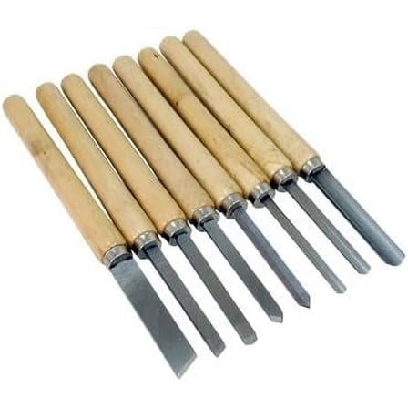 8 Pc Wood Lathe Chisel Set