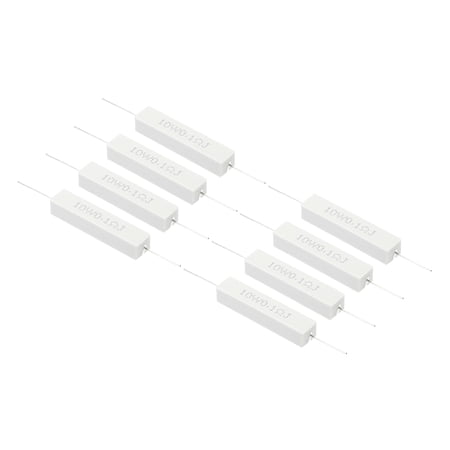 8 Pcs 0.1 Ohm Resistors, 10W Ceramic Cement Resistor Power Cement Resistor Kit Tolerance 5% for Power Adapters Audio Computer TV Circuit Board