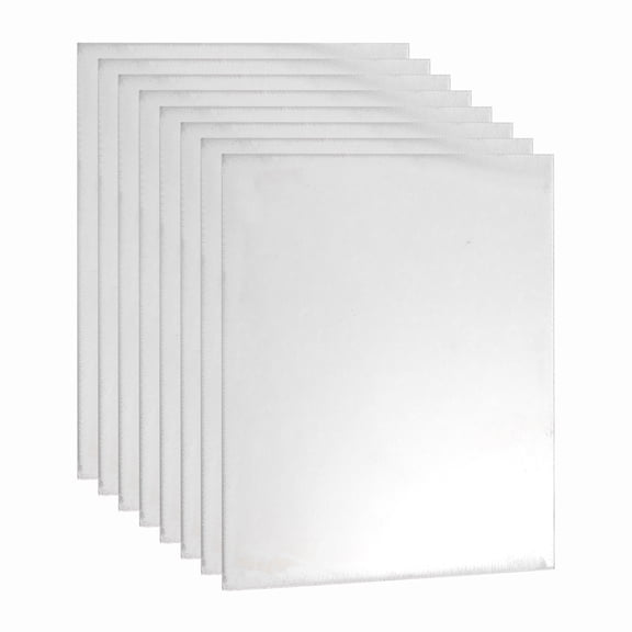 8 Pcs 1/32" Hot Rolled Steel Sheets, 4" x 2" Steel Plate Base Metal Sheet for Structural Support Construction Boards Industrial Use Machinery Manufacturing, Silver