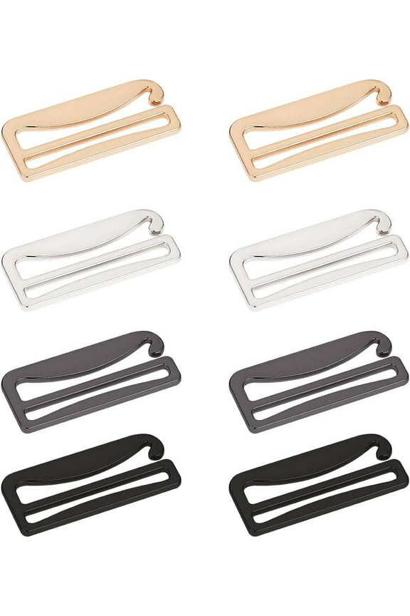 8 Pcs 1.5 inch G Hooks Buckles Adjustable Zinc Alloy Buckles 4 Colors Backpack Luggage Strap Buckle Outdoor Webbing Buckle Clip Release Buckles for DIY Making