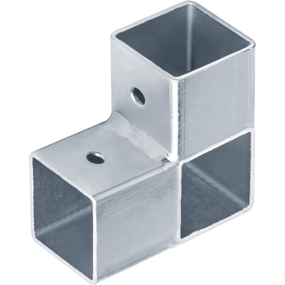 8 Pcs 1" Square Tube Connector, 3 Way L Shape Square Tube Fitting Corner Coupler for Fence Rail