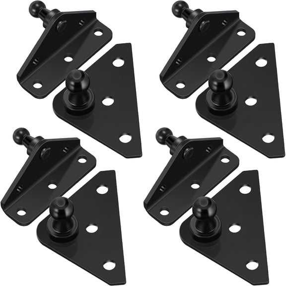 8 Pcs 10mm Gas Strut Mounting Brackets Black Steel Ball Stud Mount Kit for Car RV Bed Tonneau Cover