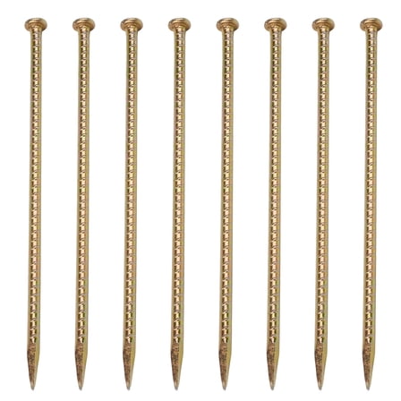 8 Pcs 16" Rebar Stakes Galvanized Steel Ground Anchors 1/2" Diameter - Heavy Duty for Plant Support Garden Stake Speed Bump, Wheel Stop, Tent