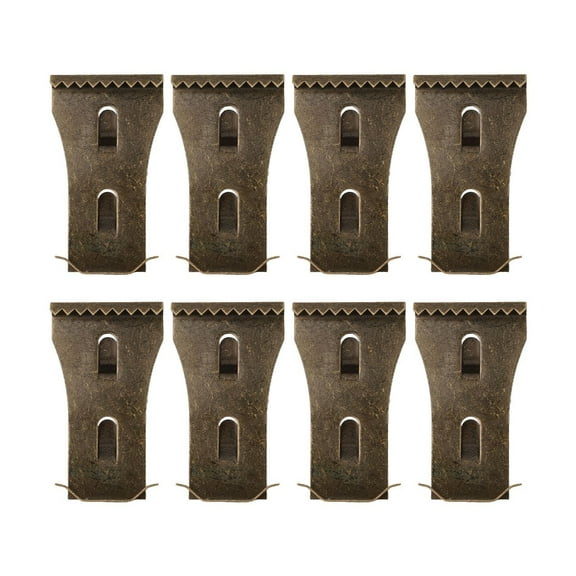 8 Pcs 2.64*1.46inch Bronze Brick Clips, Brick Hook Clips for Hanging Outdoors Heavy Metal Brick Wall Hangers, Hanging Heavy-Duty Brick Wall Hooks Outdoor Hanging Hooks Without Drilling