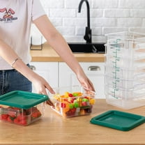 8 Pcs 2 Quart Food Storage Containers with Lids - Green