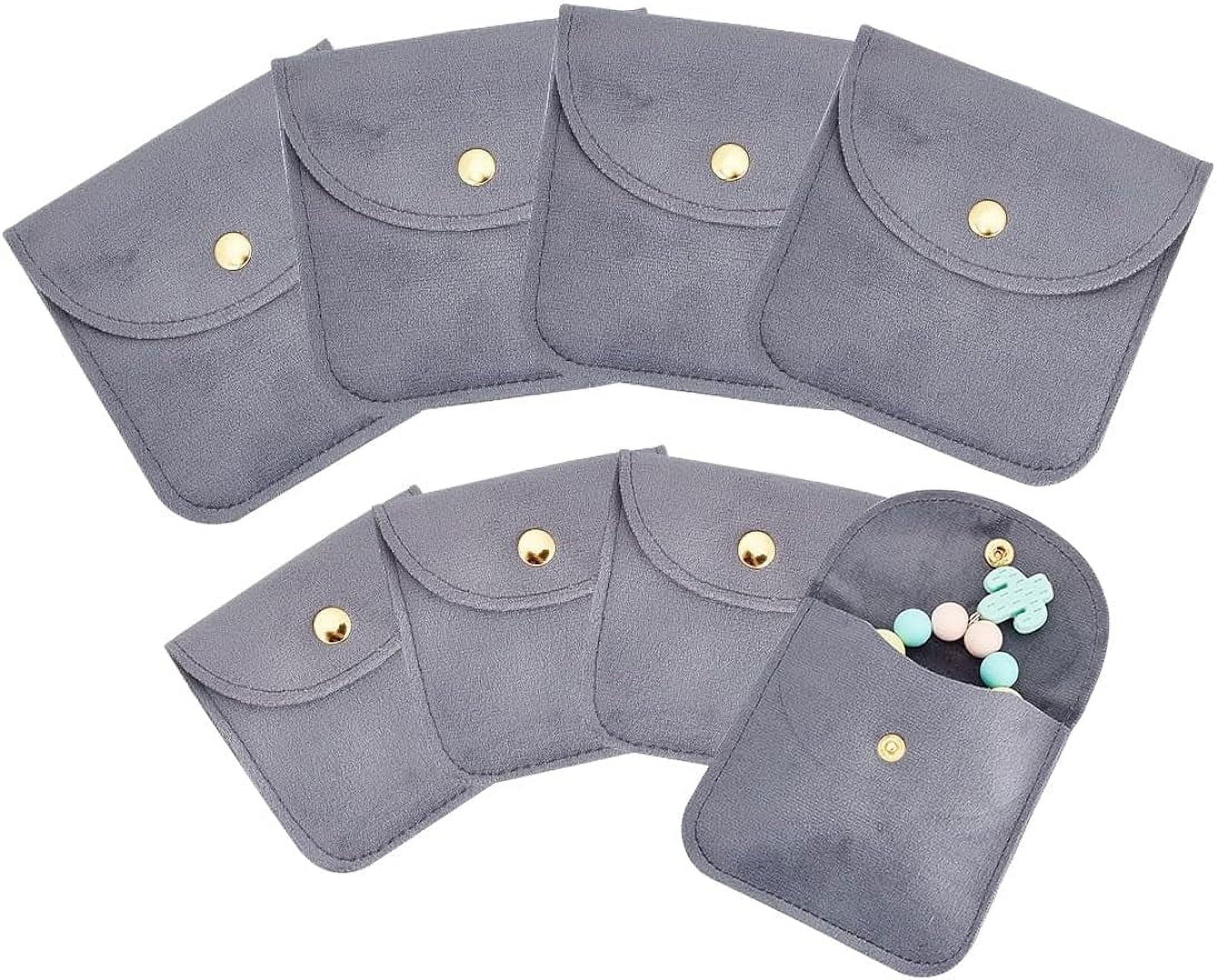 Velvet Jewelry Pouch, 4pcs Jewelry Bags With Snap Button...