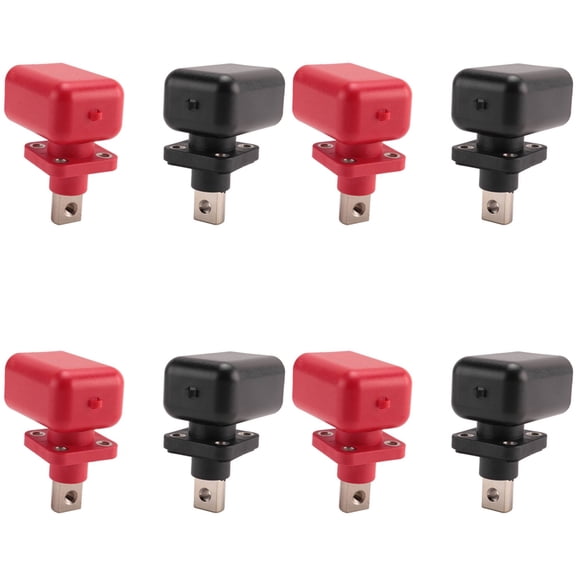 8 Pcs 200A All-Copper Lithium Battery Post High-Current Copper Terminal Battery Connector Energy Storage Terminal(B)