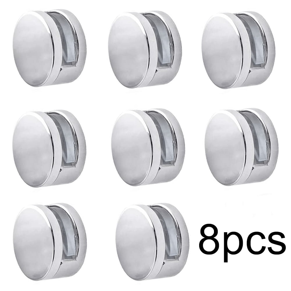 8 Pcs 22mm/27mm Glass Clamp Bathroom Mirror Clips Glass Clamp Holder ...