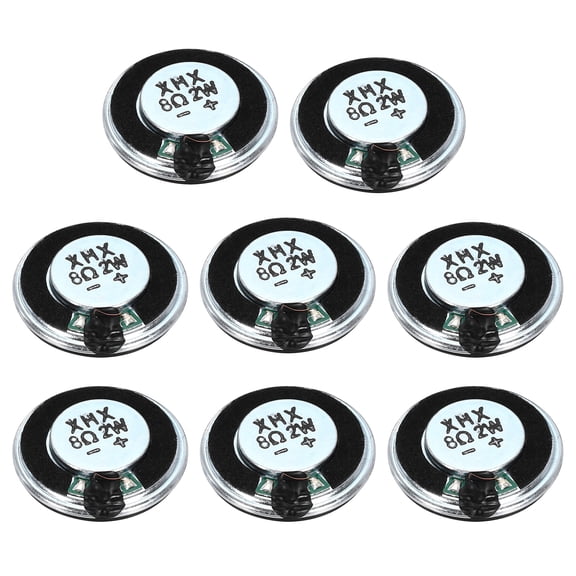 8 Pcs 2W 8 Ohm Small Speakers Metal Shell Round Internal Micro Magnet Speaker