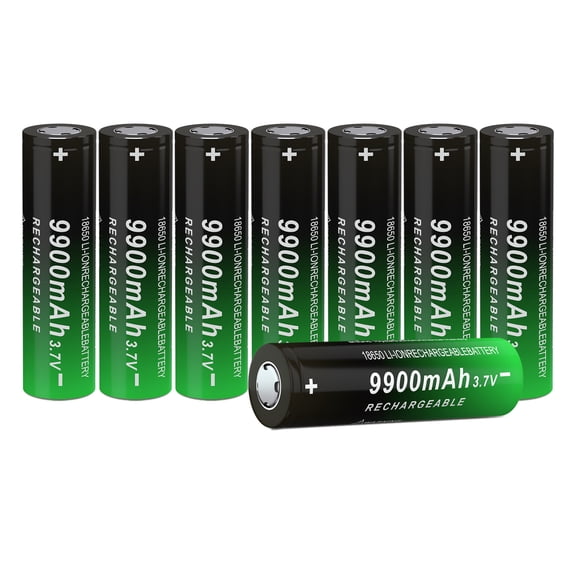 8 Pcs 3.7 V Flat Top Lithium Polymer Ion Rechargeable Battery Upgrade Capacity Batteries for Flashlights, Bluetooth Speaker, Headlamp, Remote Control and More(65 * 18* 18mm)