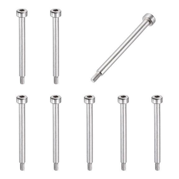 8 Pcs 304 Stainless Steel Shoulder Bolt 4mm Shoulder Dia 40mm Shoulder Length M3x0.5 Thread Hex Socket Shoulder Bolts for Hydraulic Injection Molding Machinery Industries