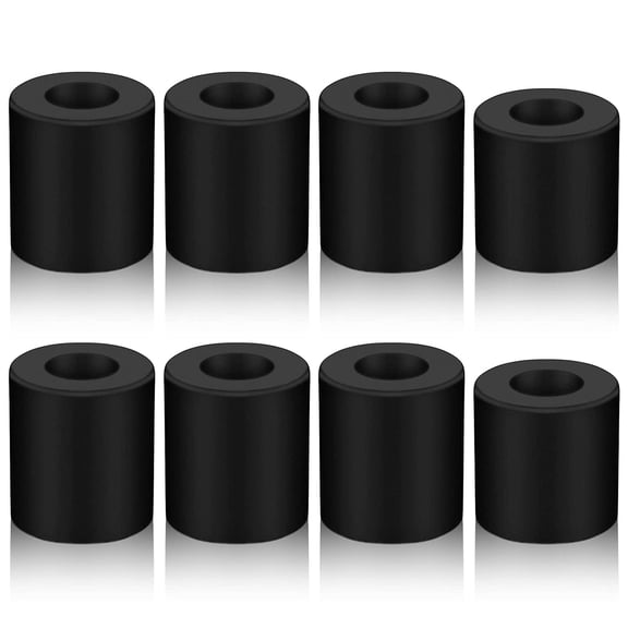 8 Pcs 3D Printer Heatbed Parts Silicone Leveling Solid Bed Mount Stable Hotbed Heat Resistant Buffer Compatible with CR-10 Ender 3 Bottom Connect (Black,0.63 Inch, 0.7 Inch)