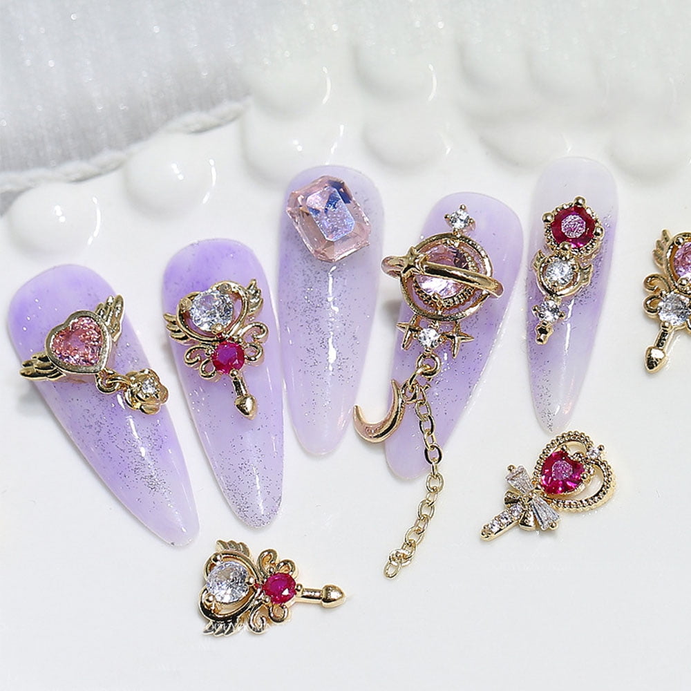 RODAKY 3D Nail Charms for Acrylic Nails Butterfly Flower Bear Nail Art  Crafts Diamond for Nails Decoration Pearl Metal Nail Flatback Gem Crystal  Rhinestones for Nail Design Charms DIY Crafts