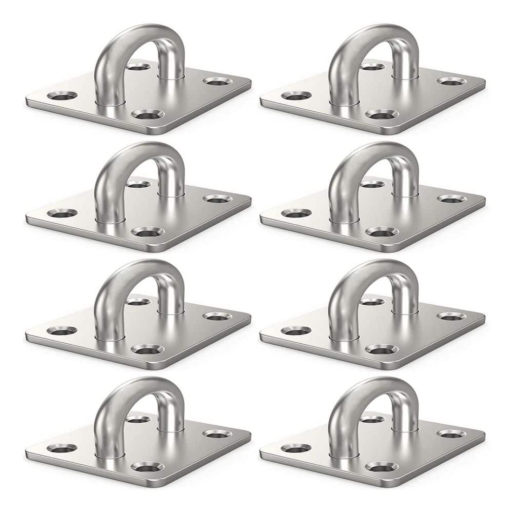 8-pcs-4-13-in-stainless-steel-pad-eyes-plate-with-enclosed-hook-wall