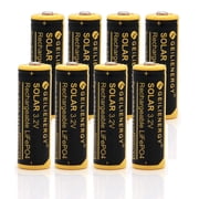 GLESOURCE 8 PCS 3.2v 4/5 AA 14430 500mAh LiFePO4 Lithium Rechargeable Solar Battery for Outdoor Solar Lights