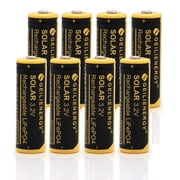 8 Pcs 3.2v 4/5 AA 14430 500mAh LiFePO4 Lithium Rechargeable Solar Battery for Outdoor Solar Lights