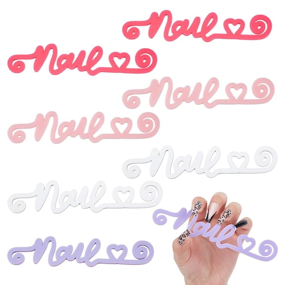 8 Pcs 4 Colors Custom Nail Photo Props Salon Prop for Nail Techs Personalized Acrylic Nail Photo Props for Nail Techs Social Media Picture Prop Gift for Nails Salon