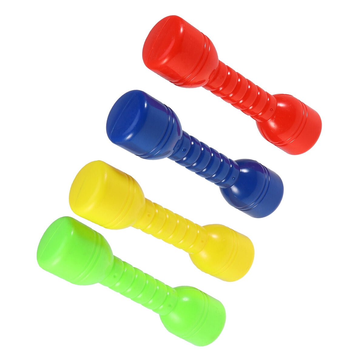 8 Pcs 4 Colors Plastic Dumbbells Ergonomic Children Morning Exercise