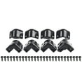 8 Pcs 4 Front 4 Rear Black Plastic Guitar Amp Corner Protect
