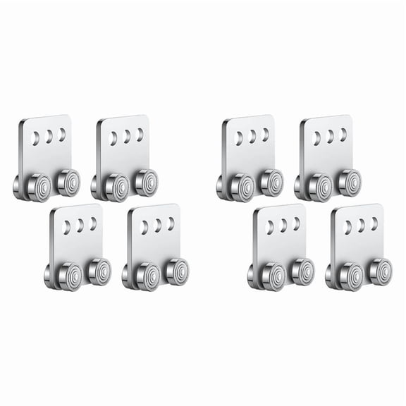 8 Pcs 4 Wheel Trolley Assembly Roller Trolley Stable Welded Channel Roller for 1-5/8Inch Wide Strut Channel