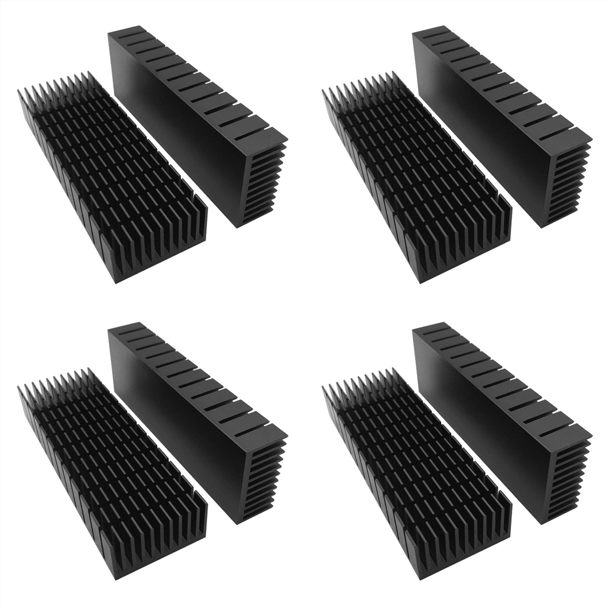 8 Pcs 40mm Heatsink Kit 120mm X 40mm X 20mm, Cooler Aluminum Heatsink ...