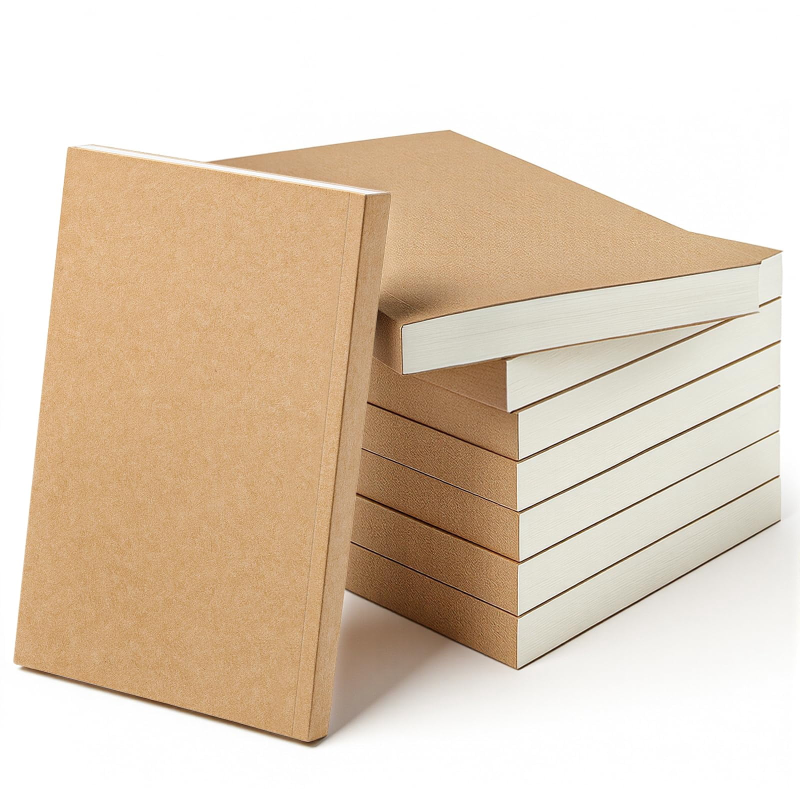 8 Pcs 5.5" X 8.25" Paper Hardcover Sketchbook Blank Notebook Bul  128 Sheets/256 Pages (100gsm) Unlined A5 Size Acid Free Drawing Sketch Books For Adult Office Travelers Journal Supplies