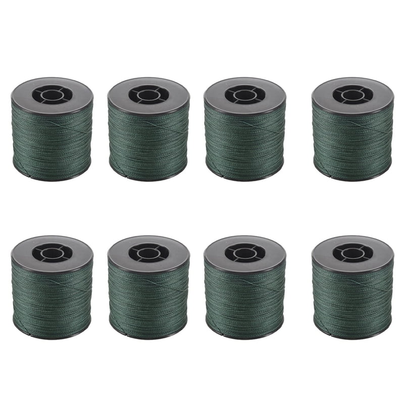 8 Pcs 500M 100LB 0.5mm Super Strong Braided Fishing Line PE 4 Strands Color:Dark Green,8 x Fishing Line,Dark Green