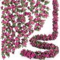 thumbnail image 1 of 8 Pcs 66FT Flower Garland, Artificial Rose Vine Flowers with Green Leaves Hanging for Room, Anniversary Wedding Birthday Christmas Wall Arch Decor, Spring Pink Flower, 1 of 10