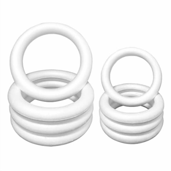 8 Pcs (8 & 12 Inch) Foam Wreath Forms,Foam Rings for Home Front Door,Christmas,Thanksgiving Day and Wedding Decorations