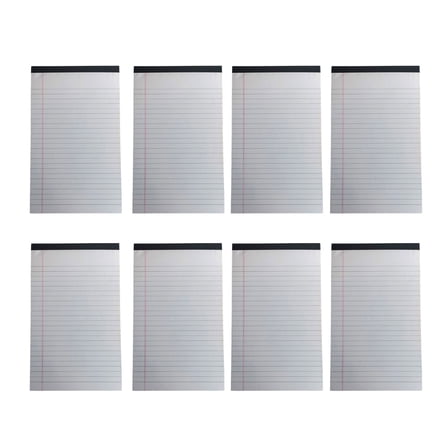 8 Pcs A4 Small Legal Pad Pocket Notebook Lined Memos Pads Tearable Note Pad