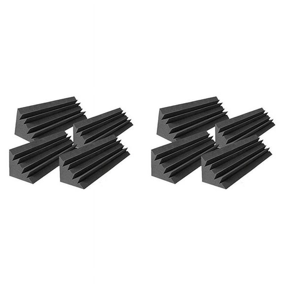 8 Pcs Acoustic Panels Studio Soundproof Foam,Sound Treatment Bass Trap Corner,Sound Wedges,12X12X48cm