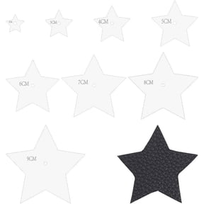 8 Pcs Acrylic Sashiko Stencils 8 Sizes Star Stencils Star Quilting Template Embroidery Tool Drawing Star Stencils for Painting Hand Quilting and Embroidery for DIY