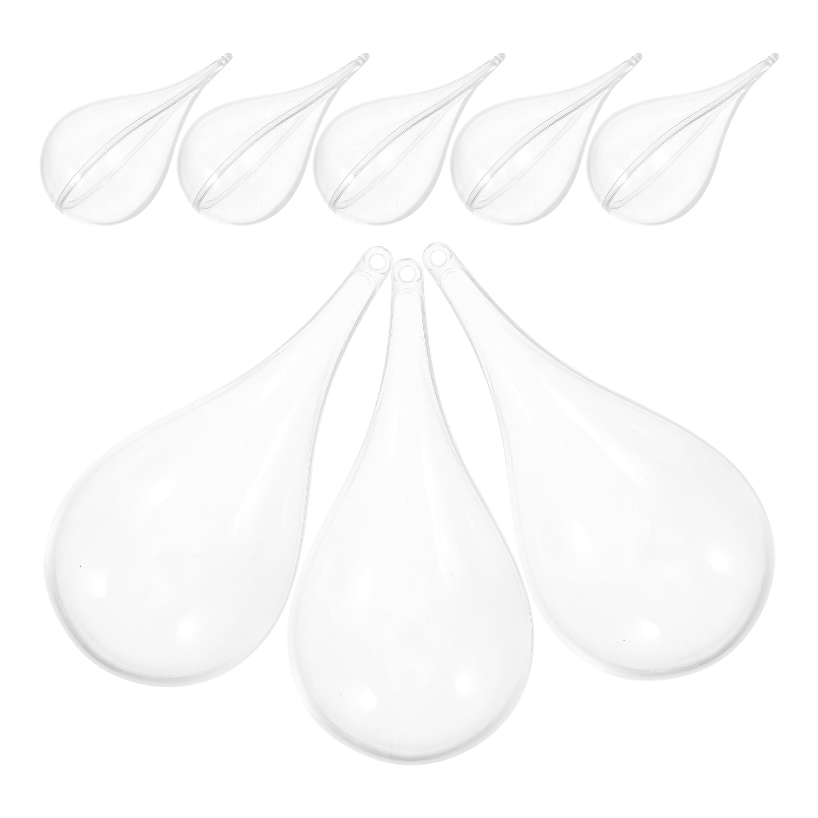 Drop Shape Shellin NUOLUX 8Pcs Clear Plastic Fillable Ball Shells Water Drop Shape with ...