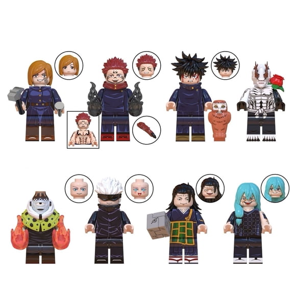 8 Pcs Action Figures Building Blocks Toys Set, Collectible 1.77 Inchs Minifigures Building Kits Awesome Gift for Kids Fans of the Character Building Toys