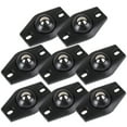 thumbnail image 1 of 8 Pcs Adhesive Caster Wheels Shopping Cart with Utility Stick for Mop Bucket Carts Black, 1 of 8