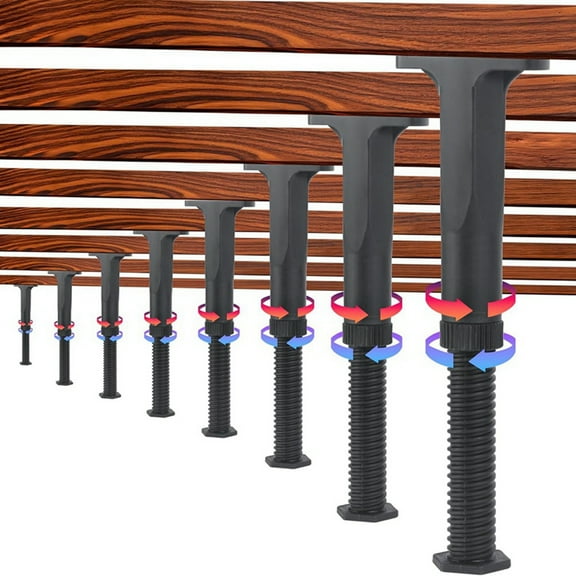 8 Pcs Adjustable Bed Support Legs 5.9 to 11 Inches Frame for Slats Replacement