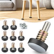 8 Pcs Adjustable Furniture Feet, Wear Resistant Adjustable Feet for Furniture, Screw-On Adjustable Furniture Levelers for DIY Furniture Repair