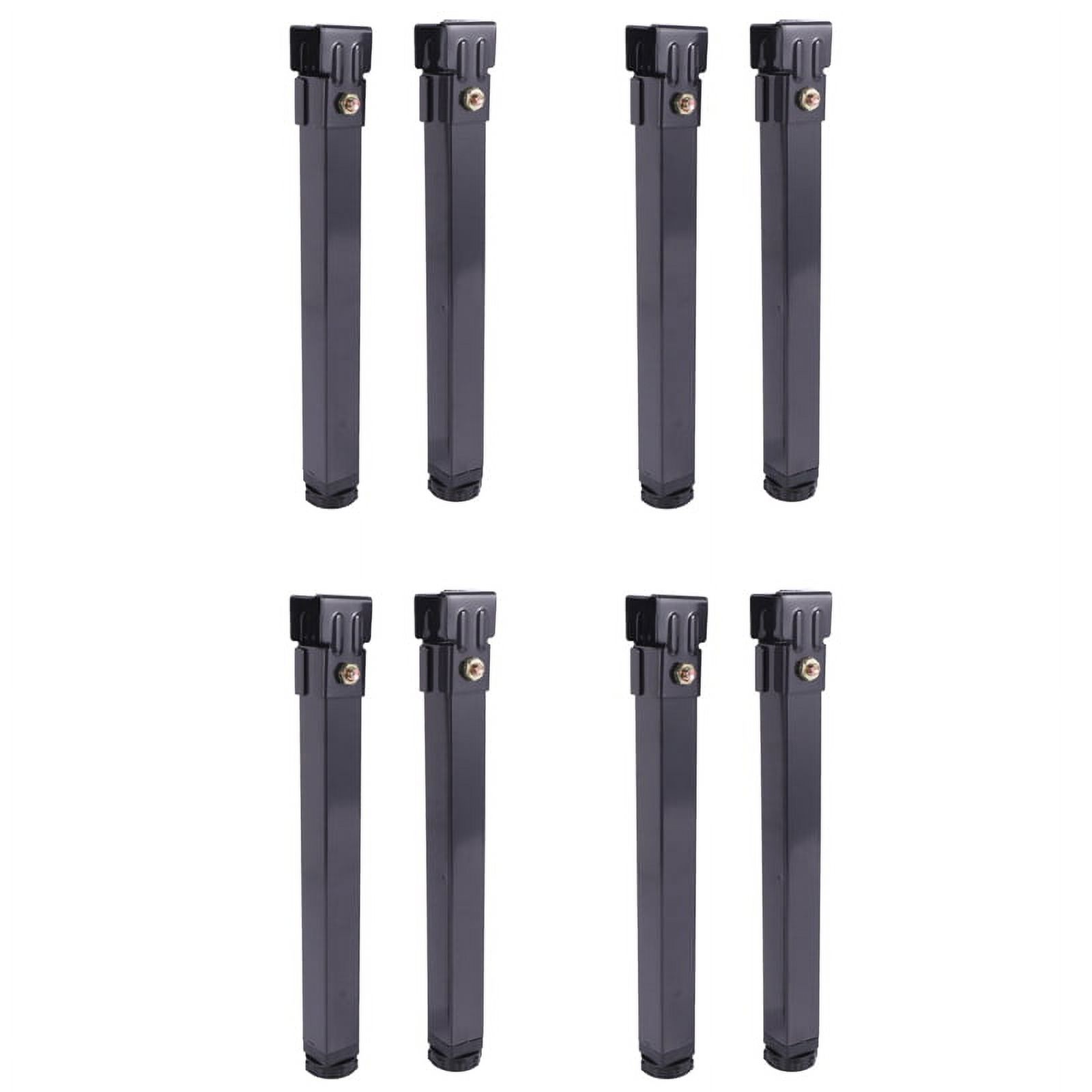 8 Pcs Adjustable Height Clamping Tube Leg Metal Square Bed Lifting