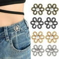 thumbnail image 1 of 8 Pcs Adjustable Jeans Button Pins, Detachable Pants Buttons Pins, Flower Pearl Jeans Button Tightener, Decorative Detachable Waist Buckles for Loose Jeans, Pants, Skirts, Sleeves, 4 Colors, 1 of 7