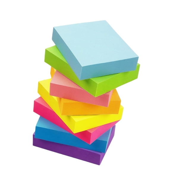8 Pcs Aesthetic Note Pad Simple Memo Pad Easy to Write Multifunctional Notepads Colorful Sticking Notes
