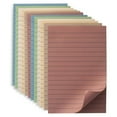 thumbnail image 1 of 8 Pcs Aesthetic Note Pad Simple Memos Pad Easy to Write Multifunctional Notepads Retro Color Lined Sticking Note, 1 of 7