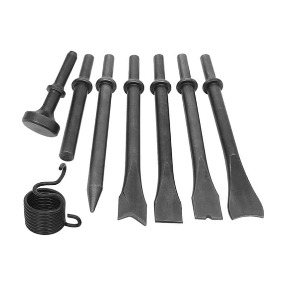 8 Pcs Air Chisel Head Set Air Hammer Punch Chipping Tool Pneumatic Chisel Air Hamme Rusting ,Lightweight Design