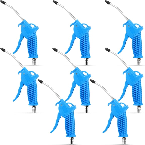 8 Pcs Air Nozzle Blower Gun Blue Air Blow Gun Plastic Clear